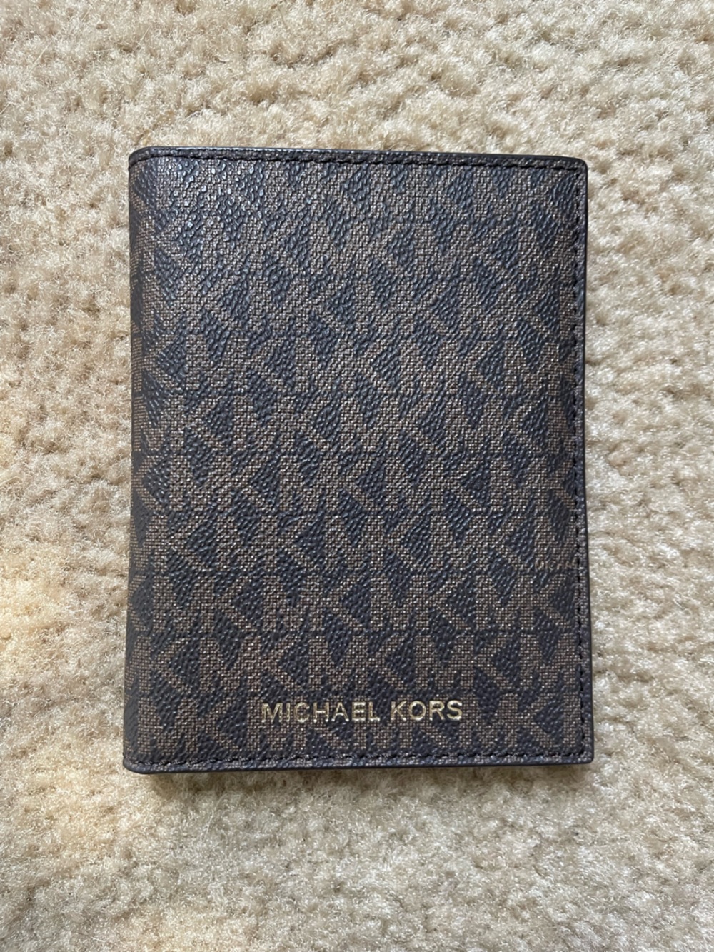 Michael Kors Brown Jet Set Travel Passport Holder Wallet